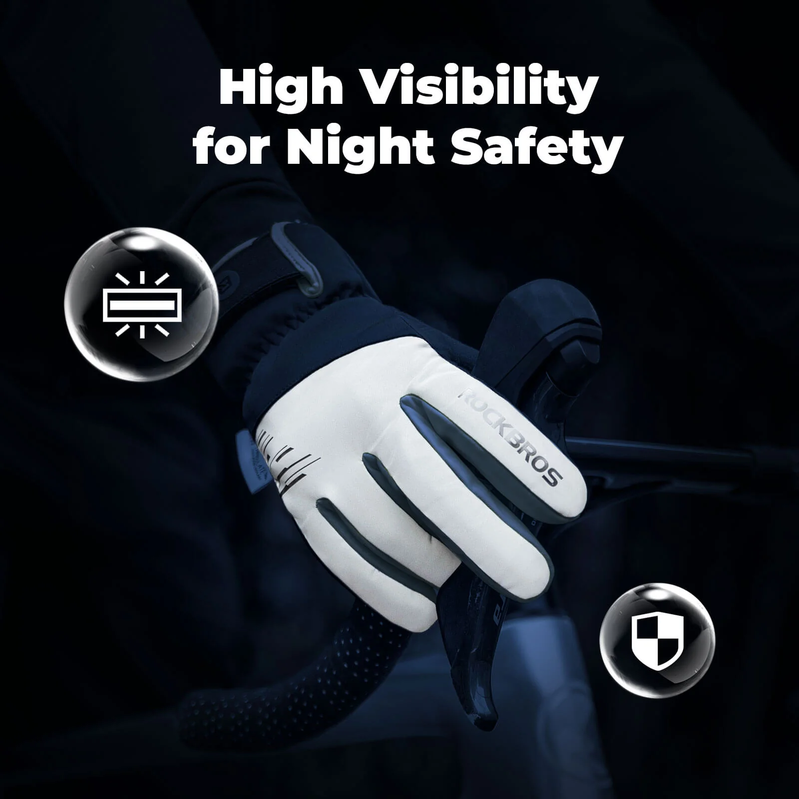 ROCKBROS Winter Cycling Gloves Reflective Thermal - Image 6