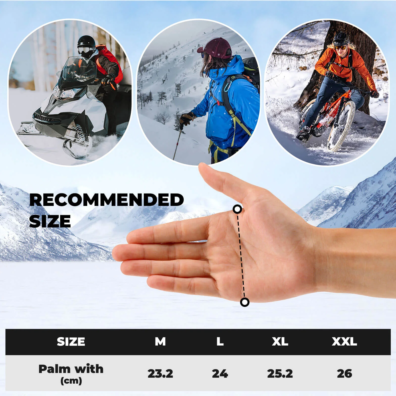 ROCKBROS Winter Cycling Gloves Reflective Thermal - Image 8