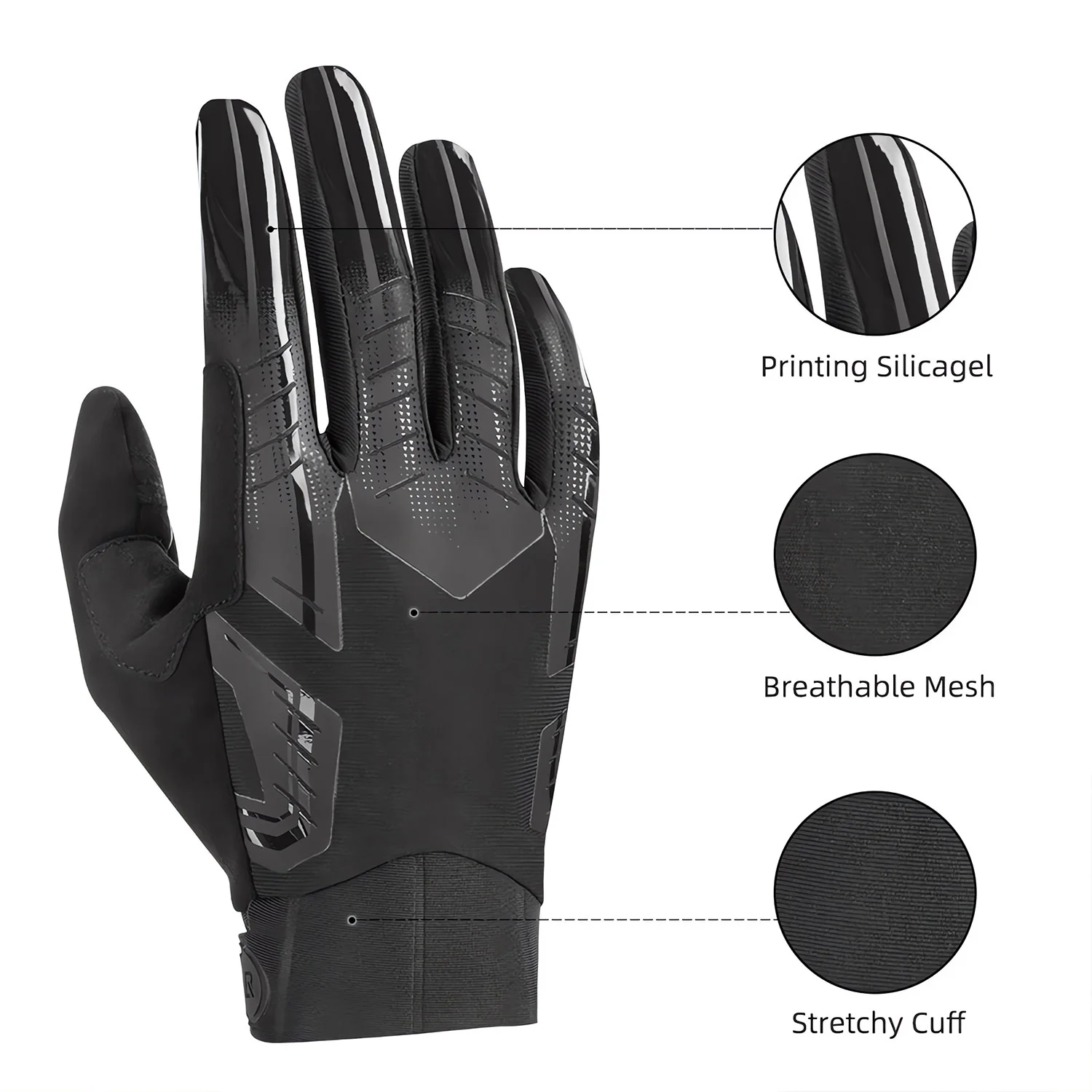 ROCKBROS Winter Windproof Silicone Full-Finger Cycling Gloves - Image 2