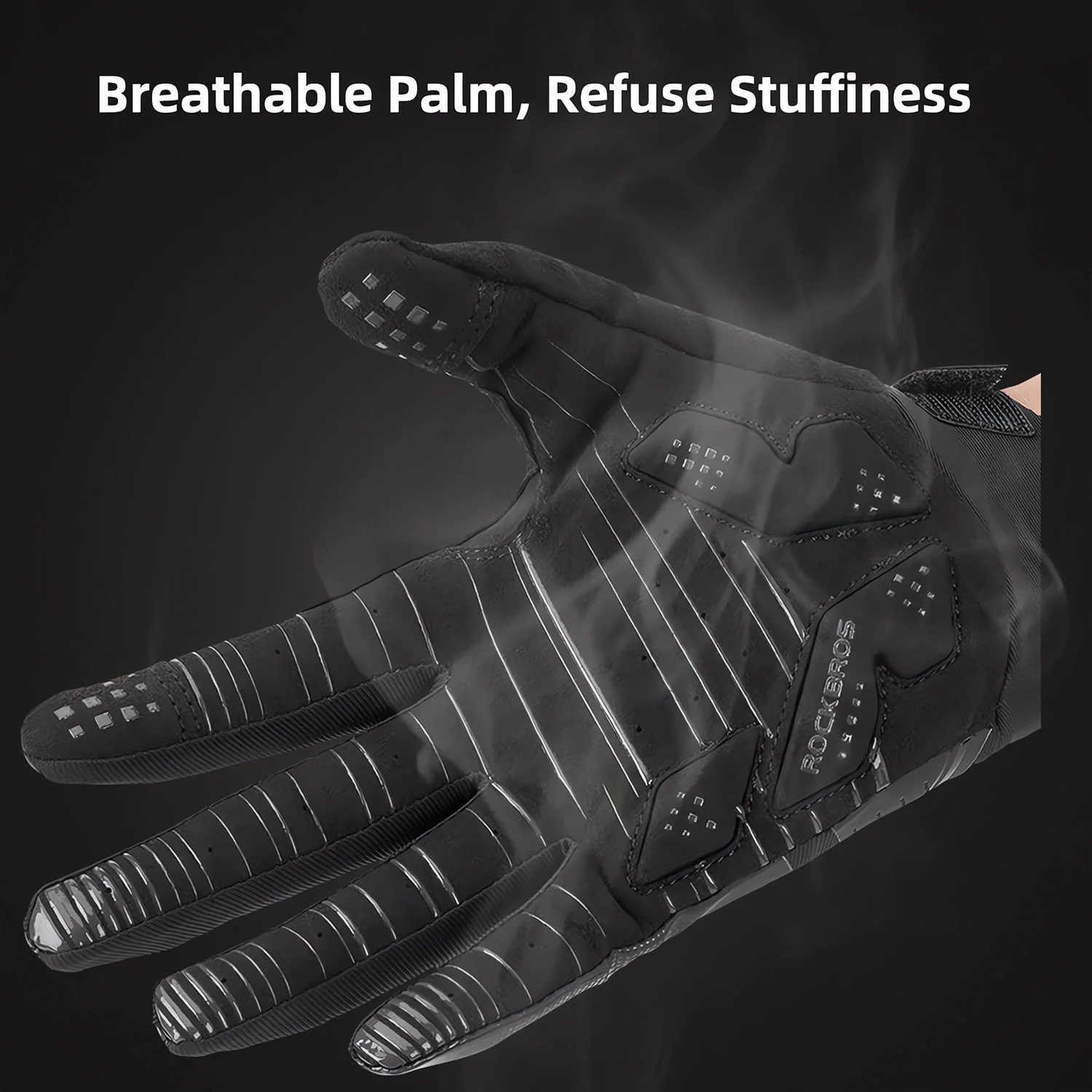 ROCKBROS Winter Windproof Silicone Full-Finger Cycling Gloves - Image 6