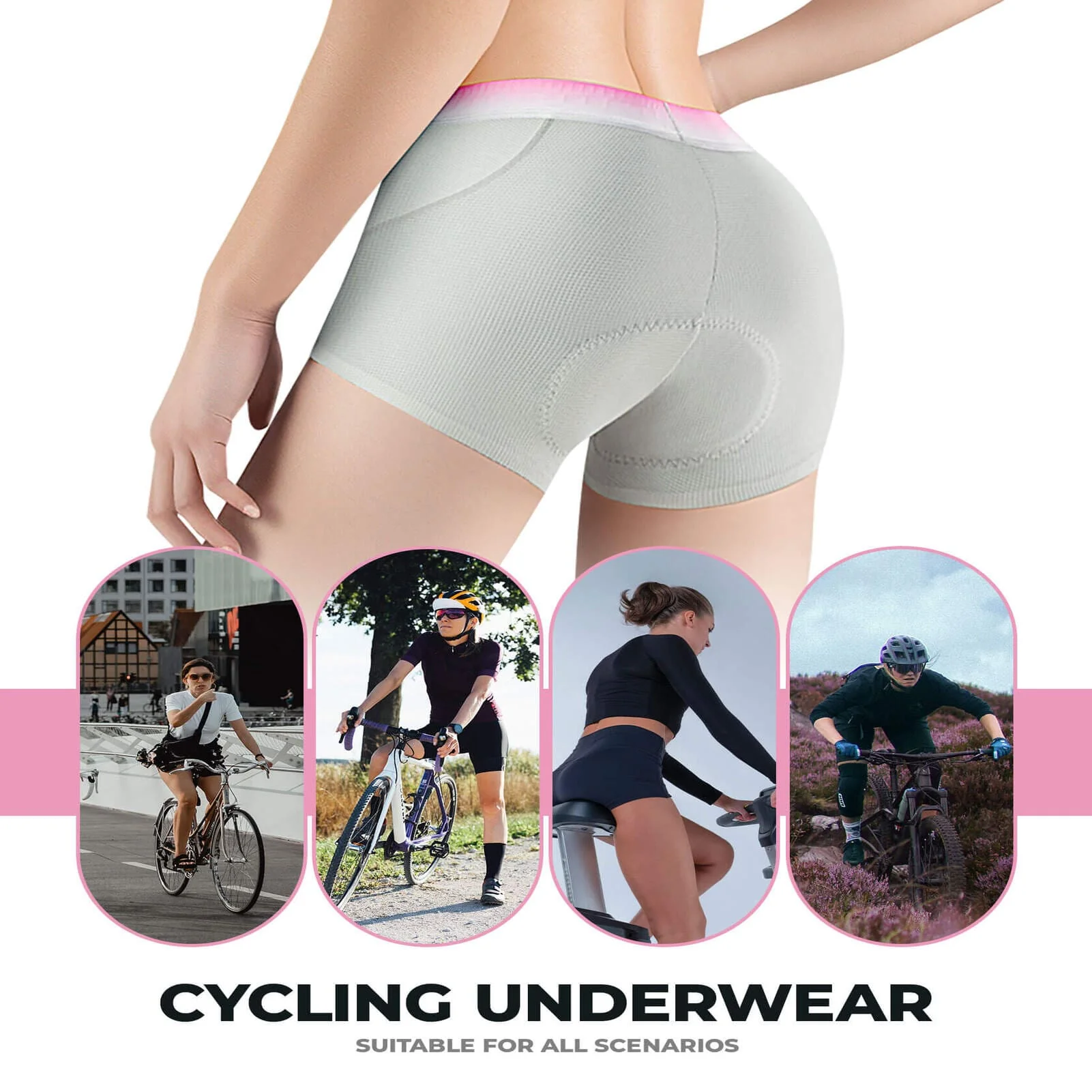 ROCKBROS Women's 3D Padded Cycling Underwear - Image 3