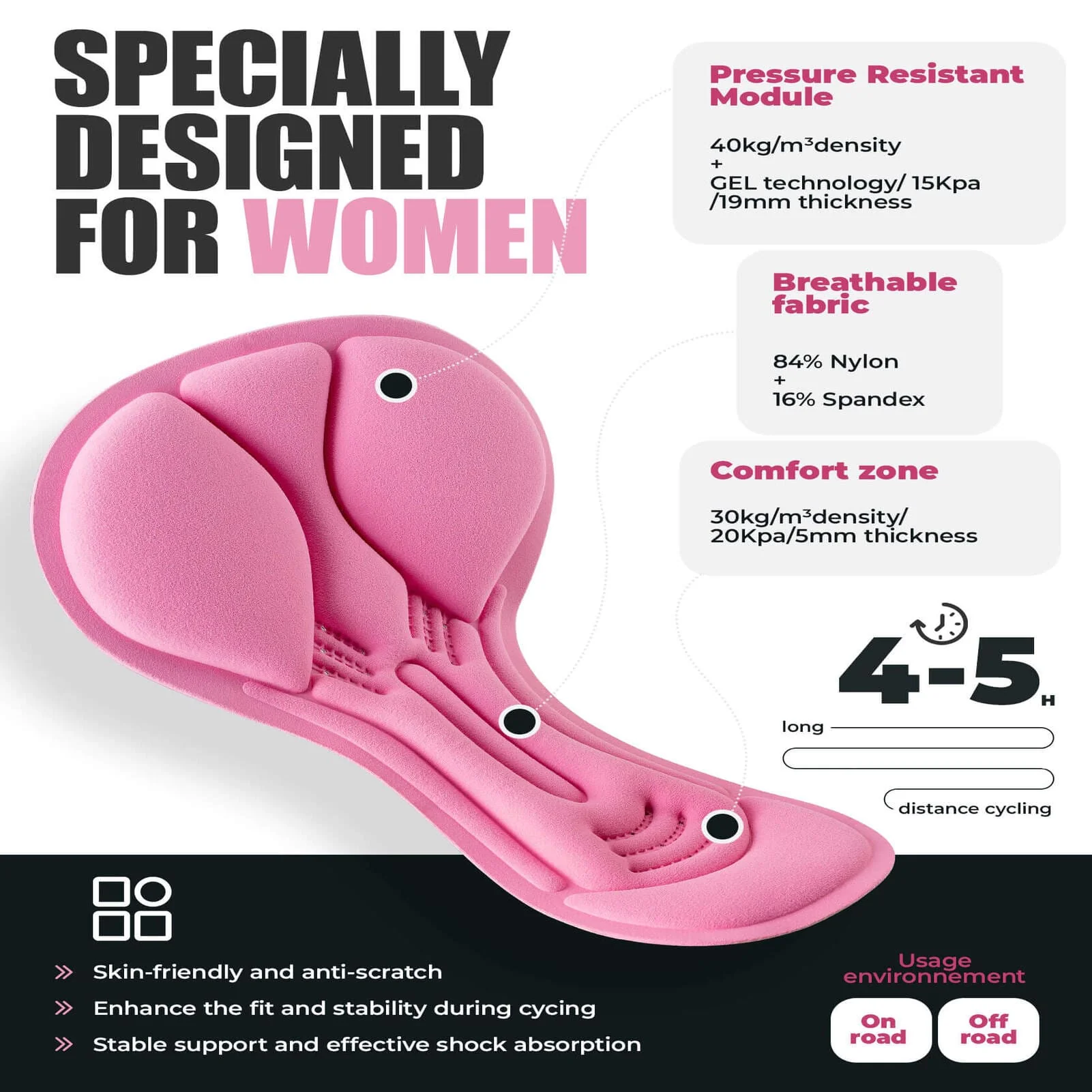 ROCKBROS Women's 3D Padded Cycling Underwear - Image 6