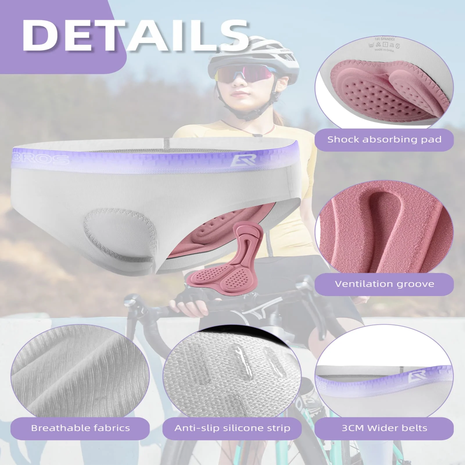 ROCKBROS Women's 4D Padded Cycling Underwear - Image 6