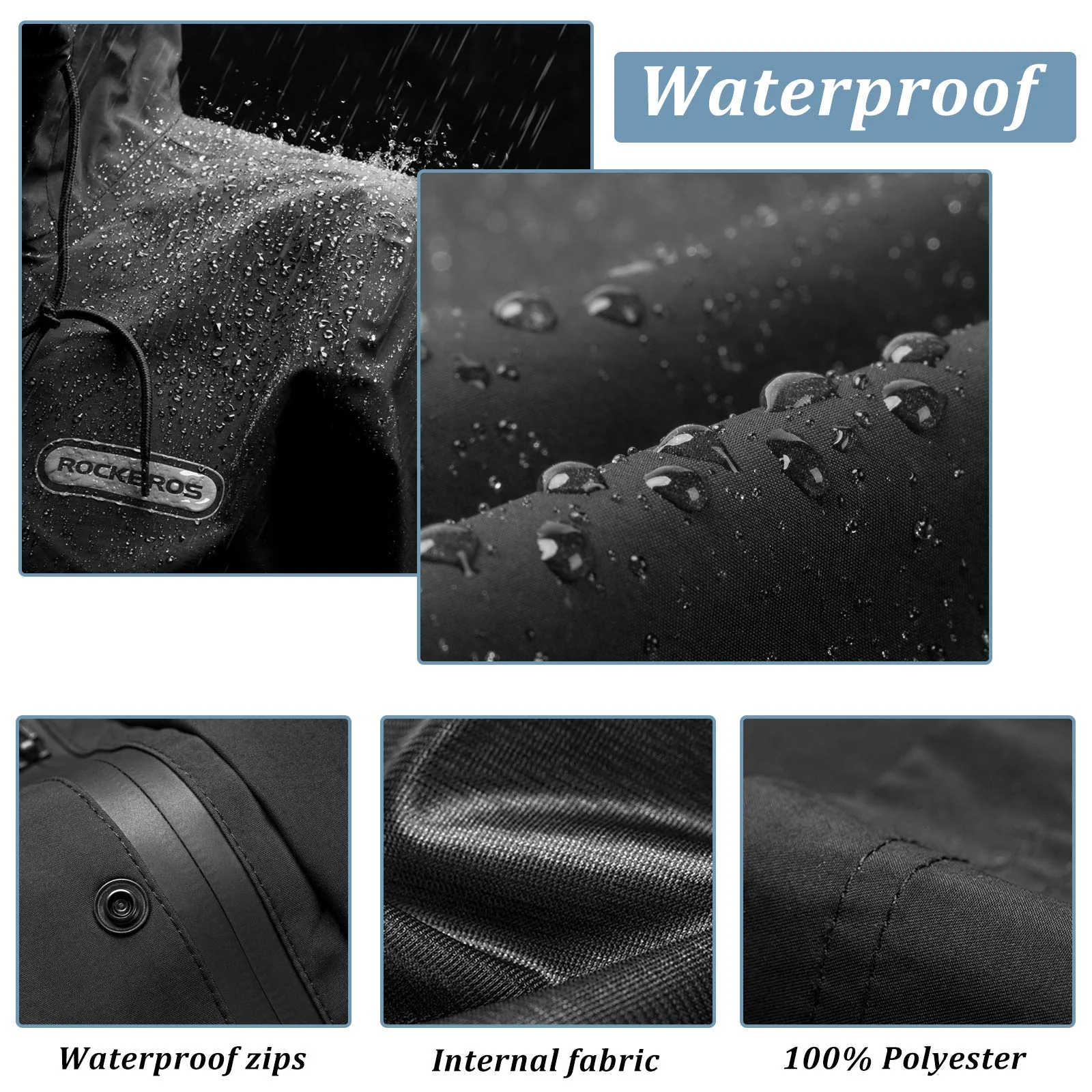 Waterproof Raincoat for Men and Women with Reflective Design - Image 3