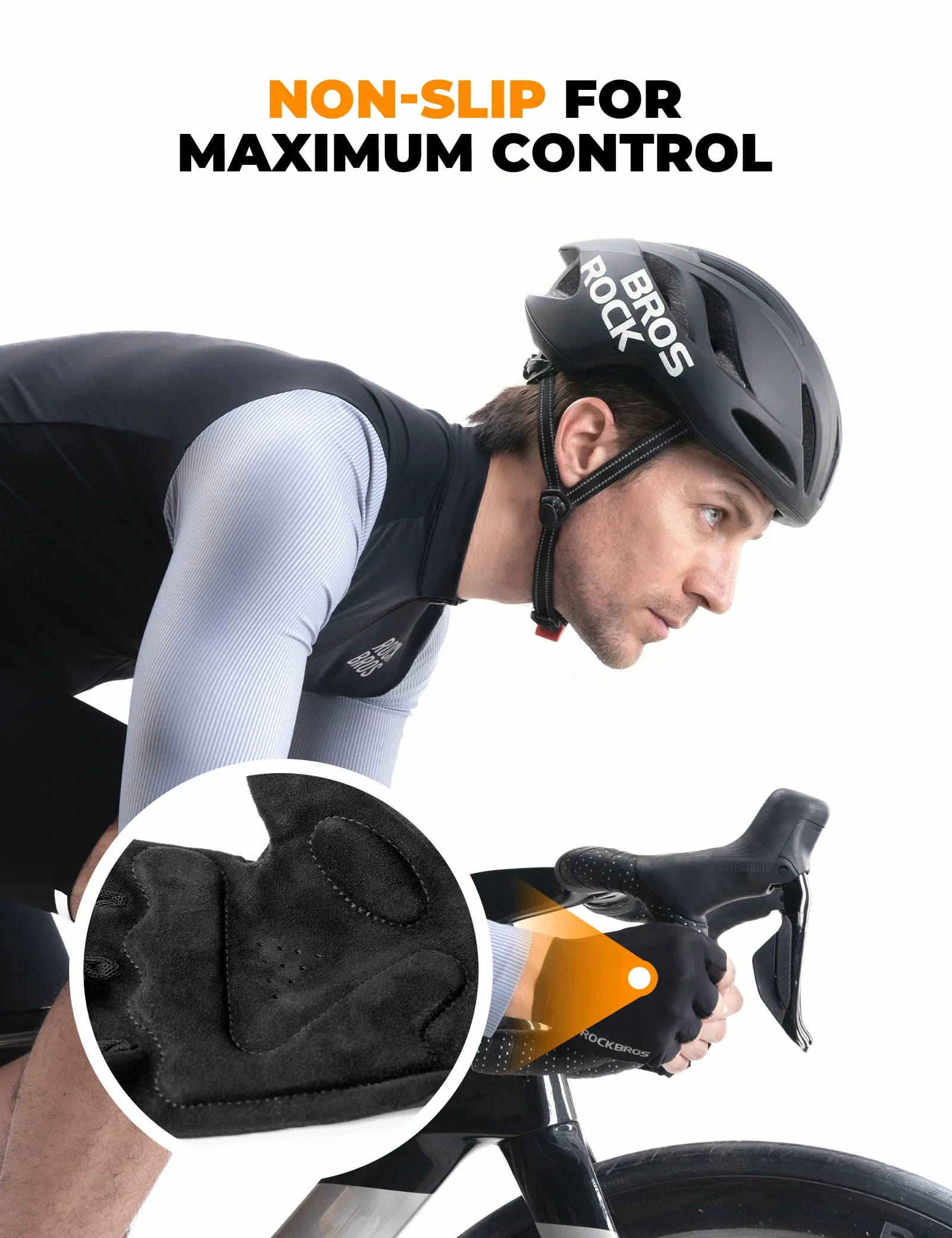 Summer Fingerless Cycling Gloves S408 - Image 6