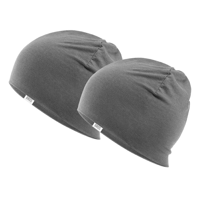 Thermal Tencel Wool Skull Cap for Winter Cycling