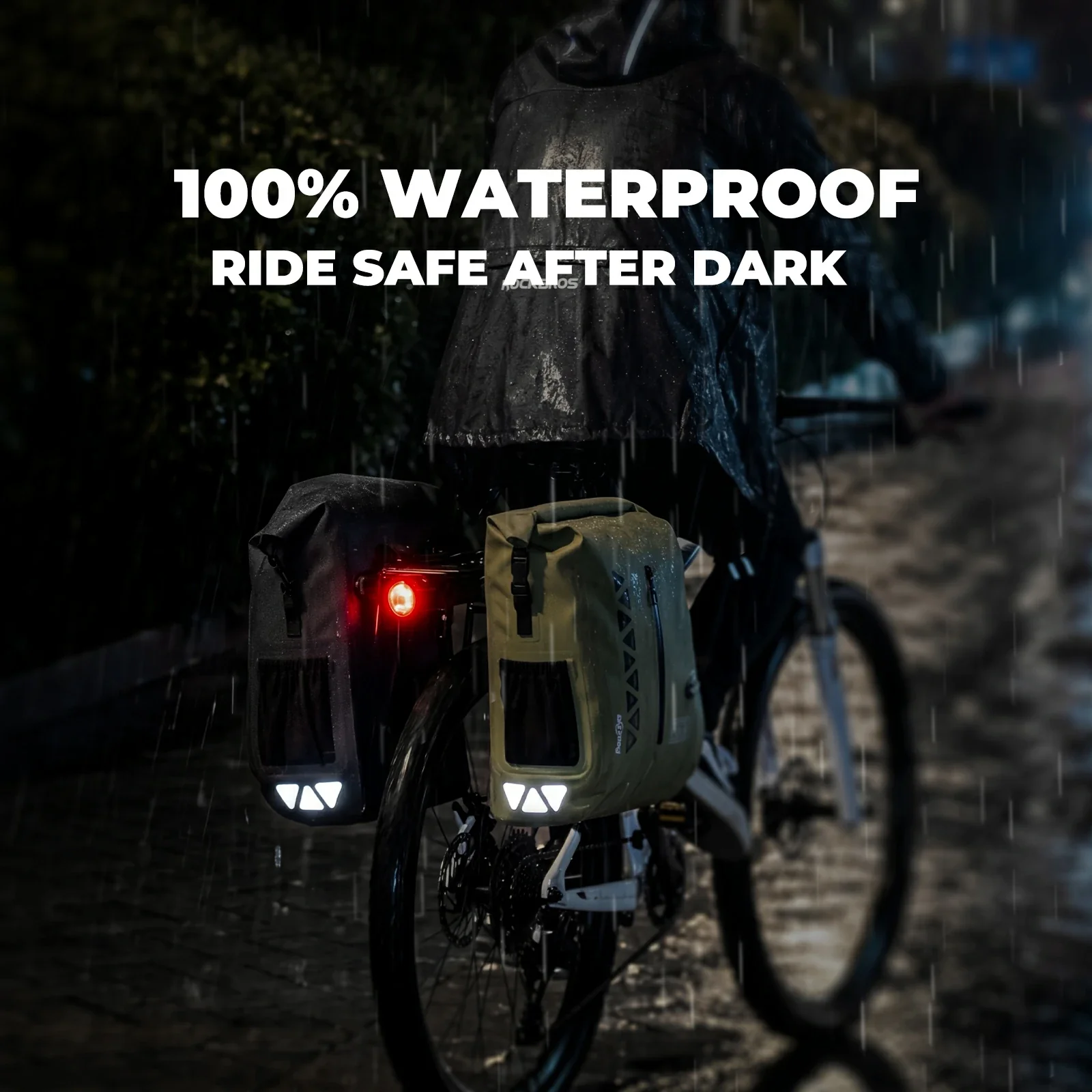 Waterproof 25L Bike Pannier Bag with Roll-Top & Smart Storage - Image 5
