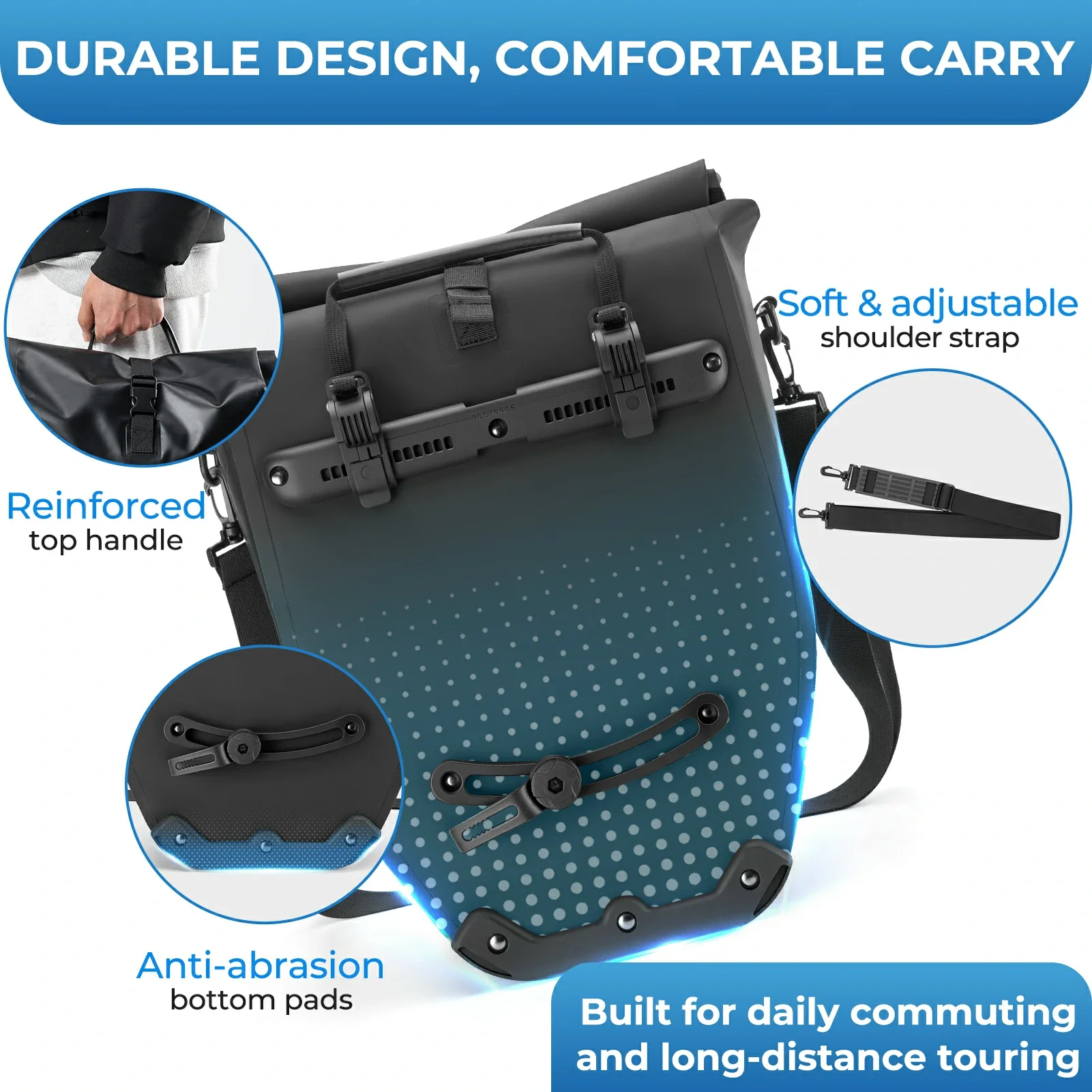Waterproof Bike Pannier Bag 20L AS-166 - Image 8