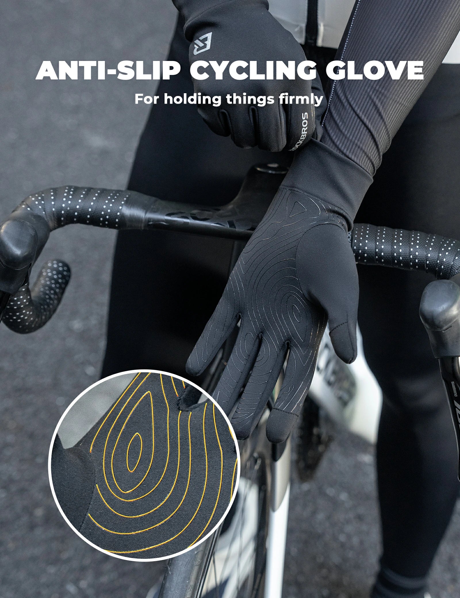 ROCKBROS Winter Cycling Gloves Windproof - S400 - Image 4